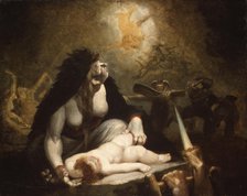 The Night-Hag Visiting Lapland Witches, 1796. Creator: Henry Fuseli.