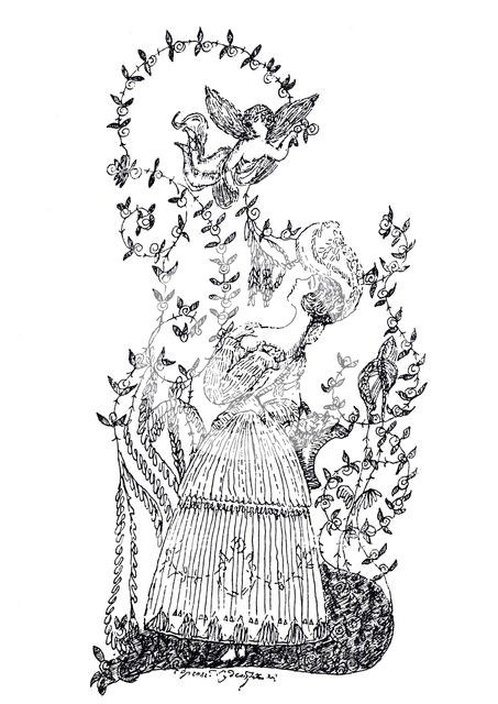 Illustration to essay The Blue Rose by S. Makovsky, 1907. Artist: Sudeykin, Sergei Yurievich (1882-1946)