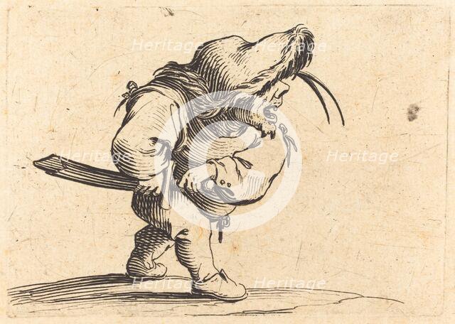 Man Preparing to Draw His Sword, c. 1622. Creator: Jacques Callot.