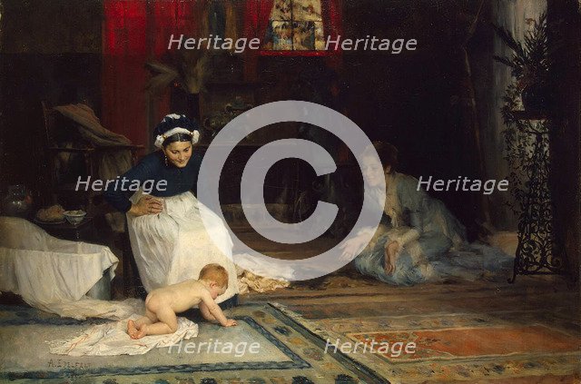 In the Nursery', 1885. Creator: Edelfelt, Albert Gustaf Aristides (1854-1905).