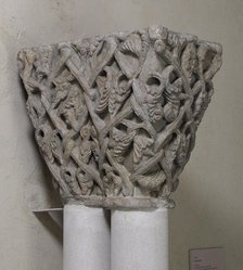 Double Capital with Vine Tendrils, French, 1170-80. Creator: Unknown.