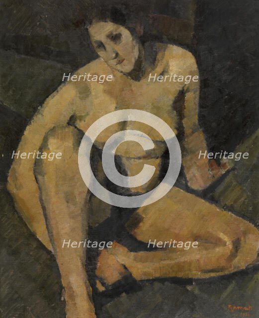 Seated Nude, 1921. Creator: Henri Ramah.