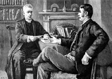 "This is the communication received this morning"...he placed in his hands the lawyer's letter, 1883 Creator: R. Taylor.