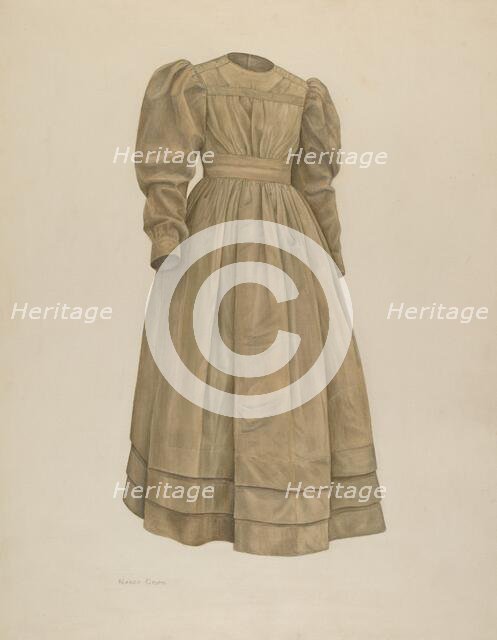 Dress, c. 1942. Creator: Nancy Crimi.