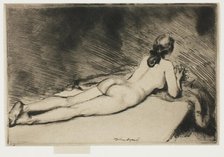 Nude Figure Lying Down, 1906. Creator: Theodore Roussel.