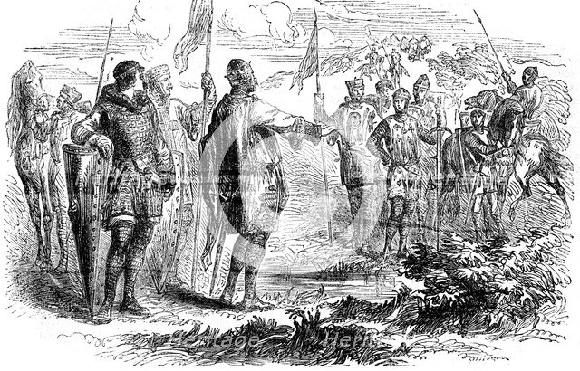 Meeting of Stephen and Prince Henry at Wallingford, Oxfordshire, 1153. Artist: Unknown