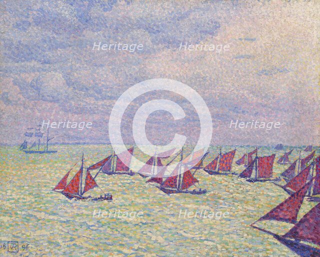 Flottille d'Arnemuiden, 1896. Creator: Rysselberghe, Théo van (1862-1926).