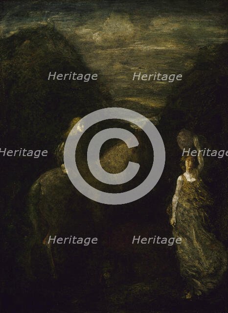 King Cophetua and the Beggar Maid, by 1906 or 1907. Creator: Albert Pinkham Ryder.