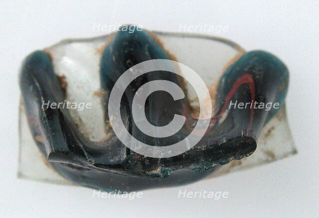 Glass Fragment, Coptic, 4th-early 5th century. Creator: Unknown.