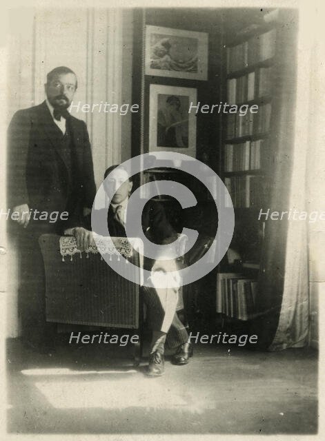 Claude Debussy and Igor Stravinsky, 1912. Creator: Satie, Erik (1866-1925).