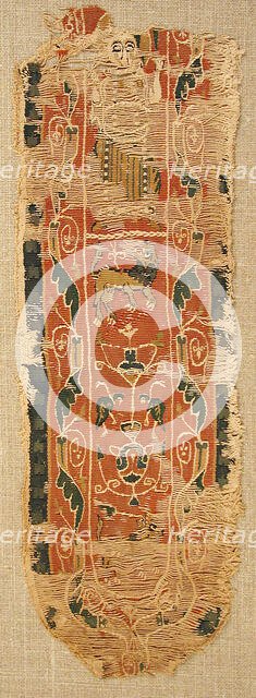 Textile Fragment, Byzantine, 8th-9th century. Creator: Unknown.