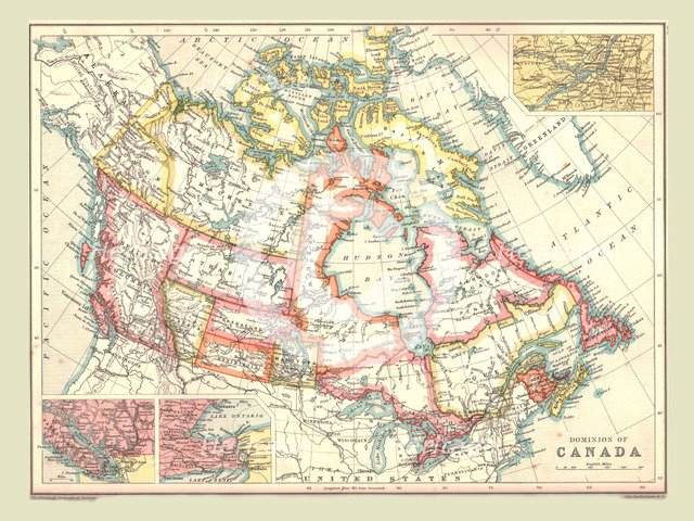 Map of the Dominion of Canada, 1902.  Creator: Unknown.