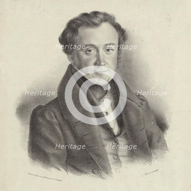 Portrait of the composer Johann Wenzel Kalliwoda (1801-1866). Creator: Schlick, Friedrich Gustav (1804-1869).
