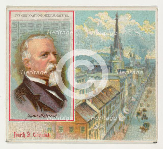Murat Halstead, The Cincinnati Commercial Gazette, from the American Editors series (N35) ..., 1887. Creator: Allen & Ginter.