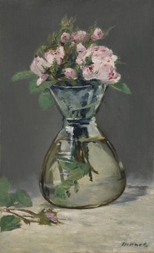 Moss Roses In A Vase, 1882. Creator: Edouard Manet.