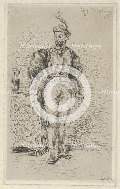 Man at Arms, 1833., 1833. Creator: Eugene Delacroix.