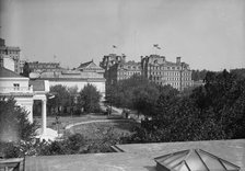 Memorial Continental Hall - View from Roof of Continental Hall Toward State, War, And Navy..., 1917. Creator: Harris & Ewing.