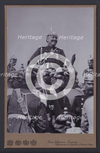 Kaiser Wilhelm II of Germany during Military Manoeuvres.