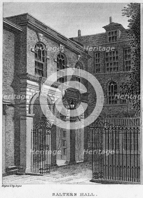 Salters' Hall, City of London, 1811.Artist: W Angus