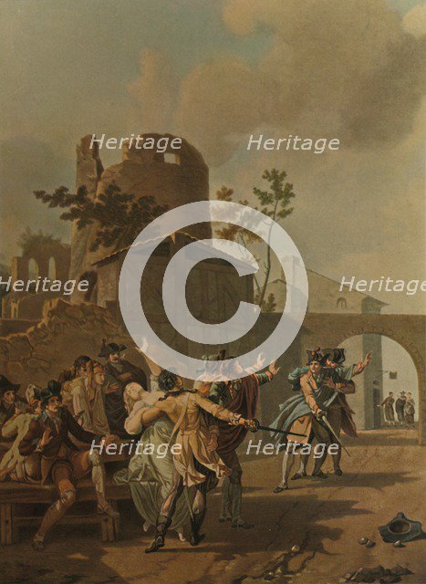 'La Rixe', (The Brawl), c1780, (1913). Artist: Charles-Melchior Descourtis.