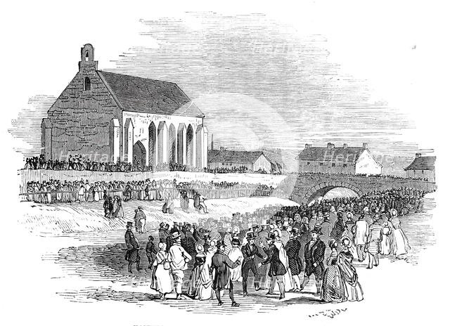 Haswell Colliery explosion - burial of the dead, 1844. Creator: Unknown.