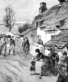 The Llanerch Colliery Explosion, at Abersychan, Monmouthshire: bringing home the dead, 1890. Creator: Unknown.