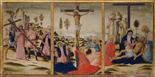 The Bearing of the Cross, The Crucifixion and The Lamentation, 1501-1524. Creator: Girolamo di Benvenuto.