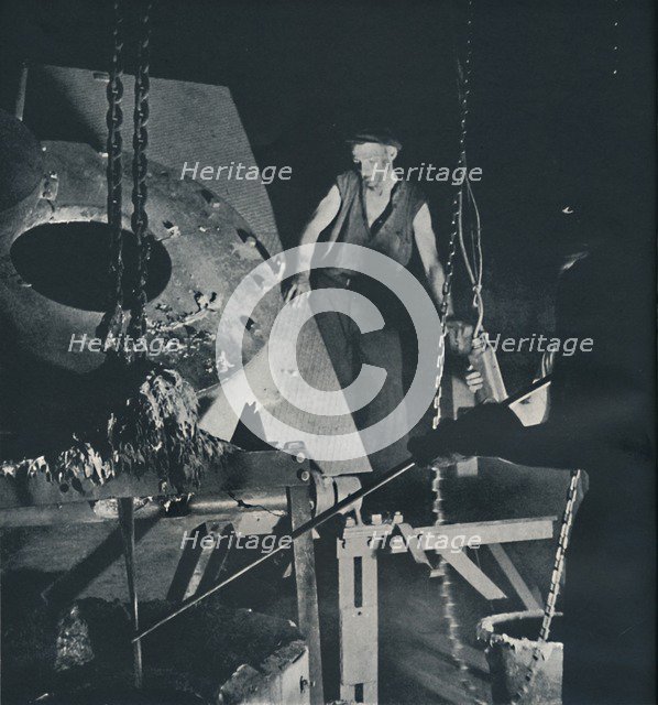 'Worker in an aircraft factory (preparation of alloy)', 1941. Artist: Cecil Beaton.