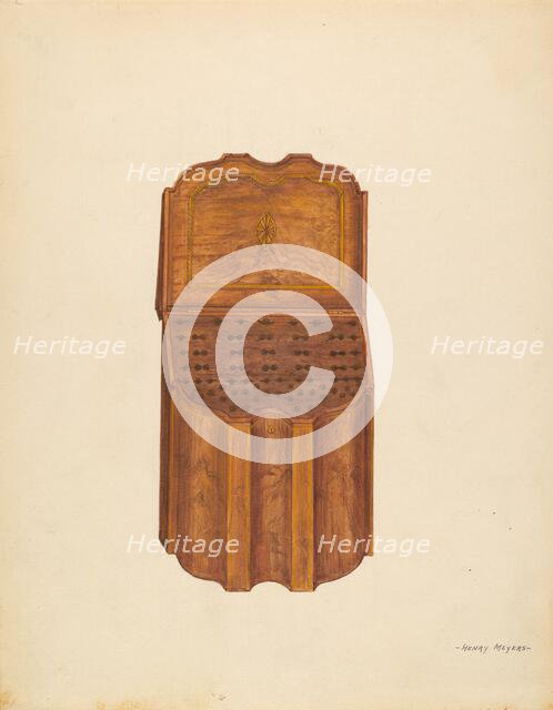 Knife Box - Mahogany, c. 1936. Creator: Henry Meyers.