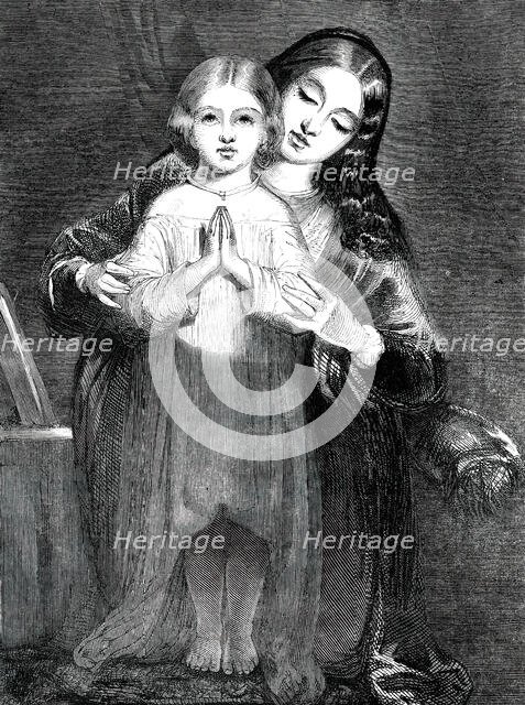 The Child's Prayer - painted by R. Redgrave, A.R.A., 1850. Creator: T. Williams.