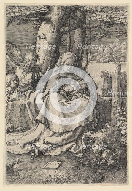 The Virgin and Child with Two Angels, 1523. Creator: Lucas van Leyden.