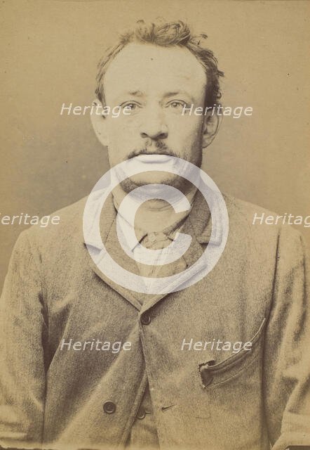 Wagner. Paul, Louis. 38 ans, né le 14/10/55. ébéniste. Anarchiste. 2/7/94., 1894. Creator: Alphonse Bertillon.