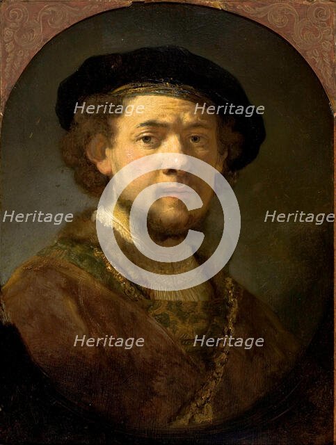 Portrait of a Young Man with a Golden Chain (Self-Portrait with a Golden Chain), c. 1635. Creator: Rembrandt van Rhijn (1606-1669).