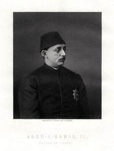Abd-ul-Hamid II, last Sultan of the Ottoman Empire, 19th century.Artist: George J Stodart