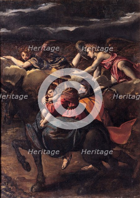 The Flight into Egypt, 1585. Artist: Scarsellino (Scarsella), Ippolito (1551-1620)