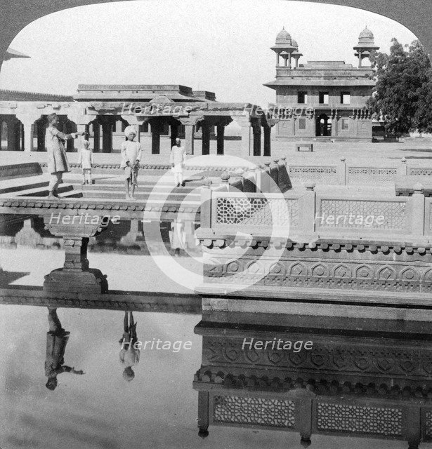 Court of the Mogul Emperor's palace, Fatehpur Sikri, India, 1904.Artist: Underwood & Underwood