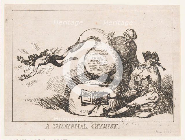 A Theatrical Chymist, May 1786., May 1786. Creator: Thomas Rowlandson.