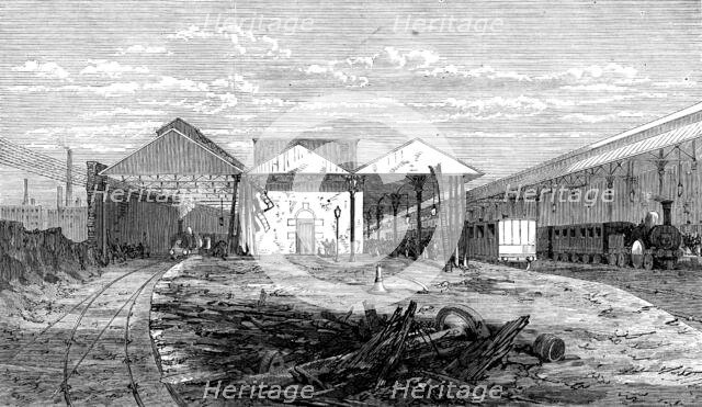 Scene of the railway accident at Wigan, 1873. Creator: Unknown.