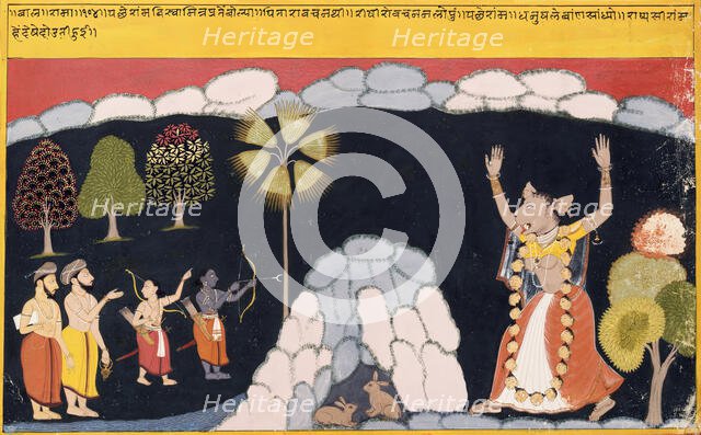 Rama Destroys the Ogress Tadaka, 1700-1725. Creator: Unknown.