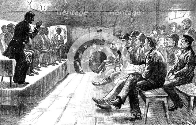 The Gasworkers’ Strike: Christmas Eve entertainment for gas stokers, 1890. Creator: Unknown.