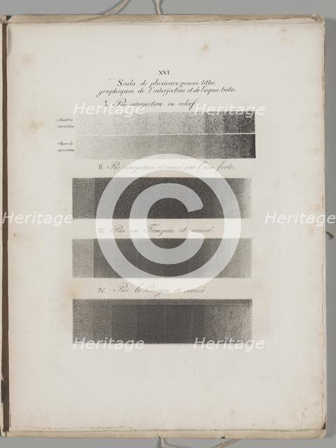 Art of the Lithograph: Toning Samples, Plate XVI , 1819. Creator: Alois Senefelder (German, 1771-1834).