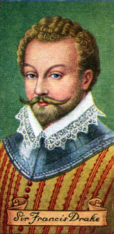 Sir Francis Drake, taken from a series of cigarette cards, 1935. Artist: Unknown