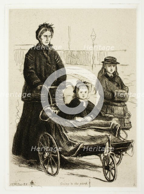 Going to the Park, 1872. Creator: John Everett Millais.