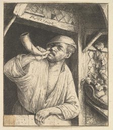 Baker Blowing Horn, 1610-85. Creator: Adriaen van Ostade.