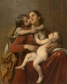 Mother's Happiness, 1890. Creator: Léon Bazile Perrault.