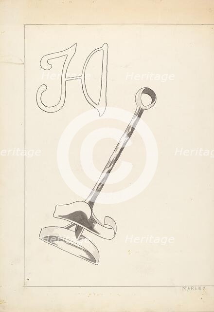 Branding Iron, c. 1936. Creator: J.Henry Marley.