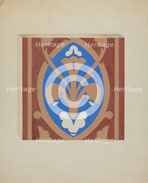 Floor Tile, c. 1936. Creator: Walter W. Jennings.