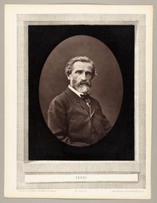 Giuseppe Verdi (Italian composer, 1813-1901), c. 1872. Creator: Ferdinand J. Mulnier.