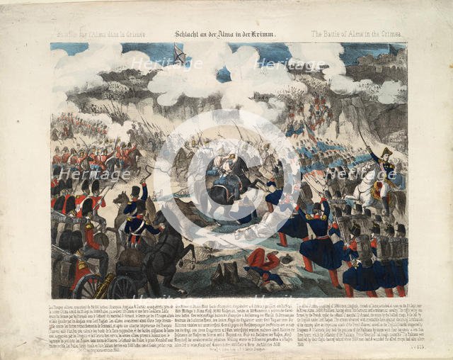 The Battle of the Alma on September 20, 1854, 1854. Artist: Anonymous  