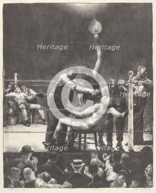 Between Rounds, small, second stone, 1923. Creator: George Wesley Bellows.